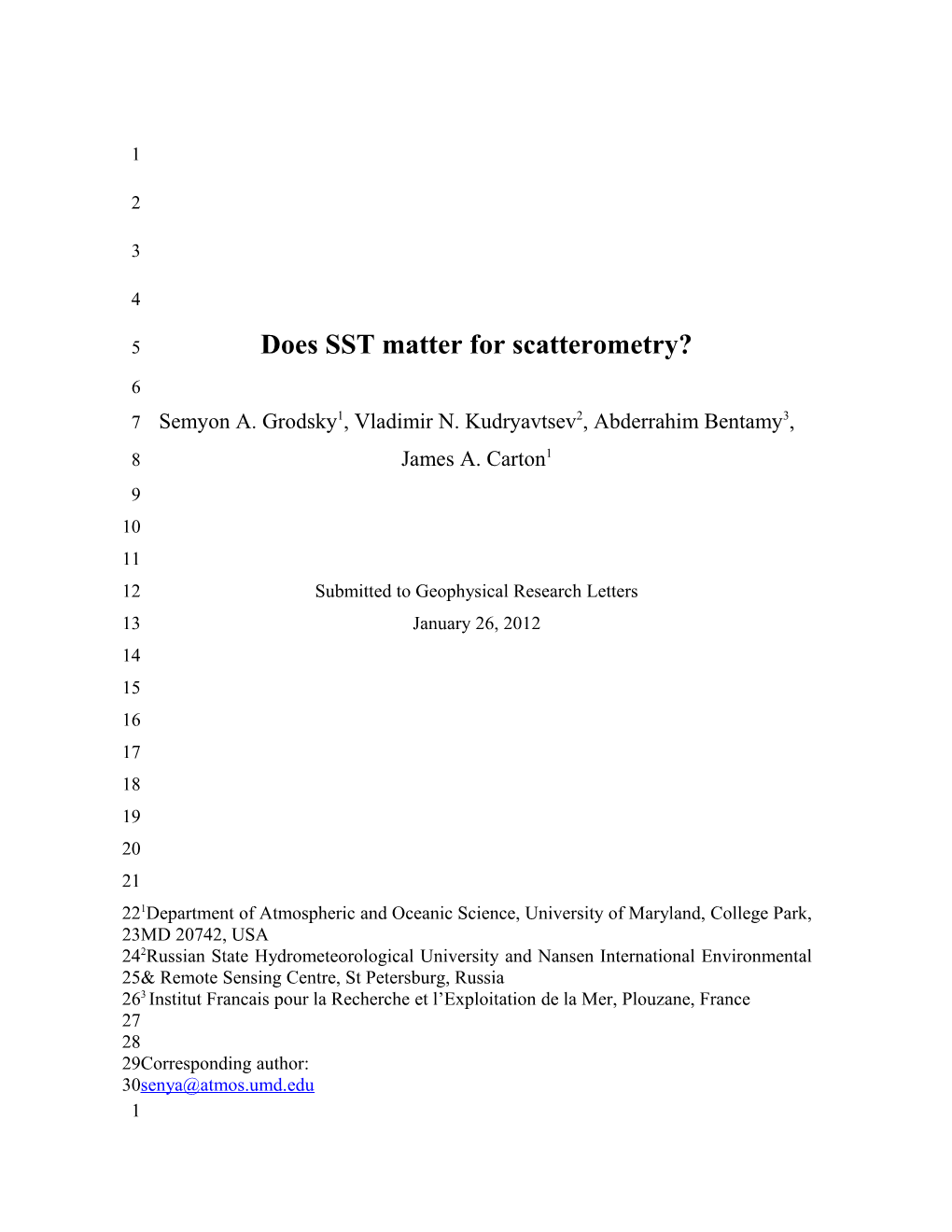 Does SST Matter for Scatterometry
