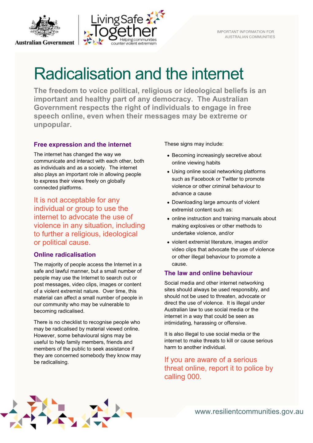 Radicalisation and the Internet