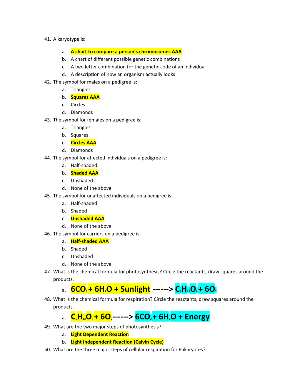 A Chart to Compare a Person S Chromosomes AAA