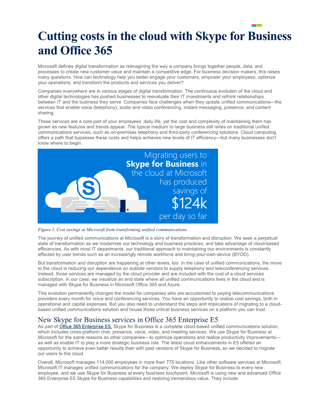 Cutting Costs in the Cloud with Skype for Business and Office 365
