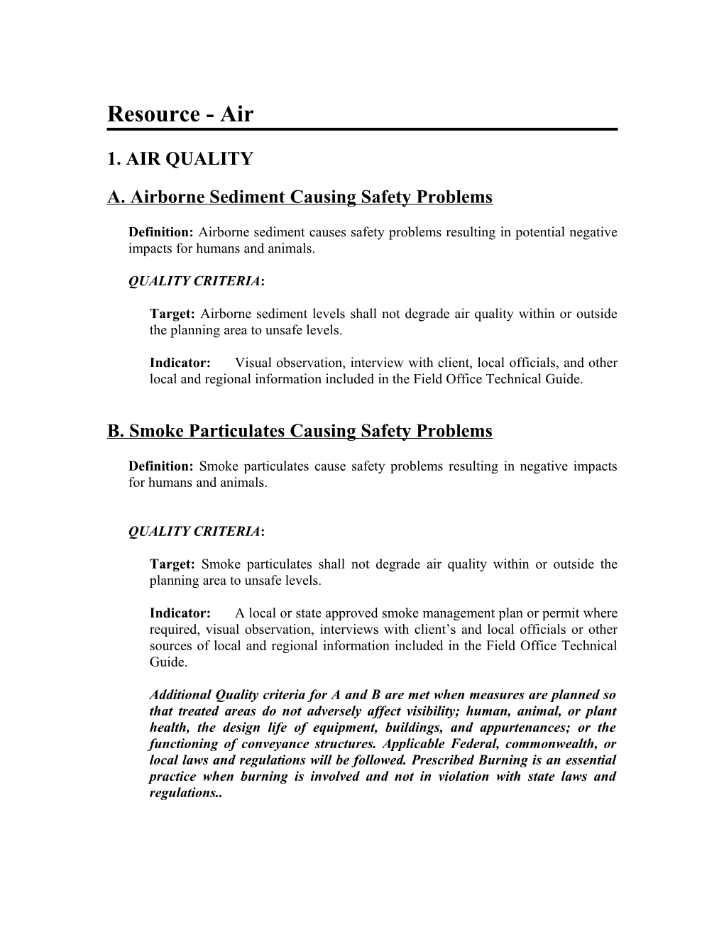 A. Airborne Sedimentcausing Safety Problems