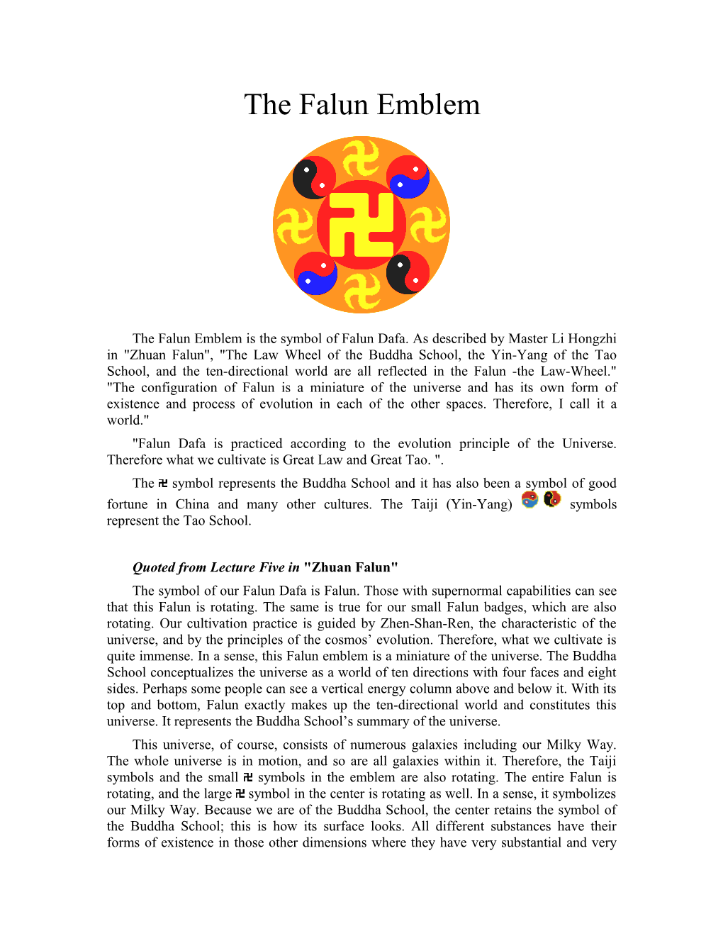 The Falun Emblem