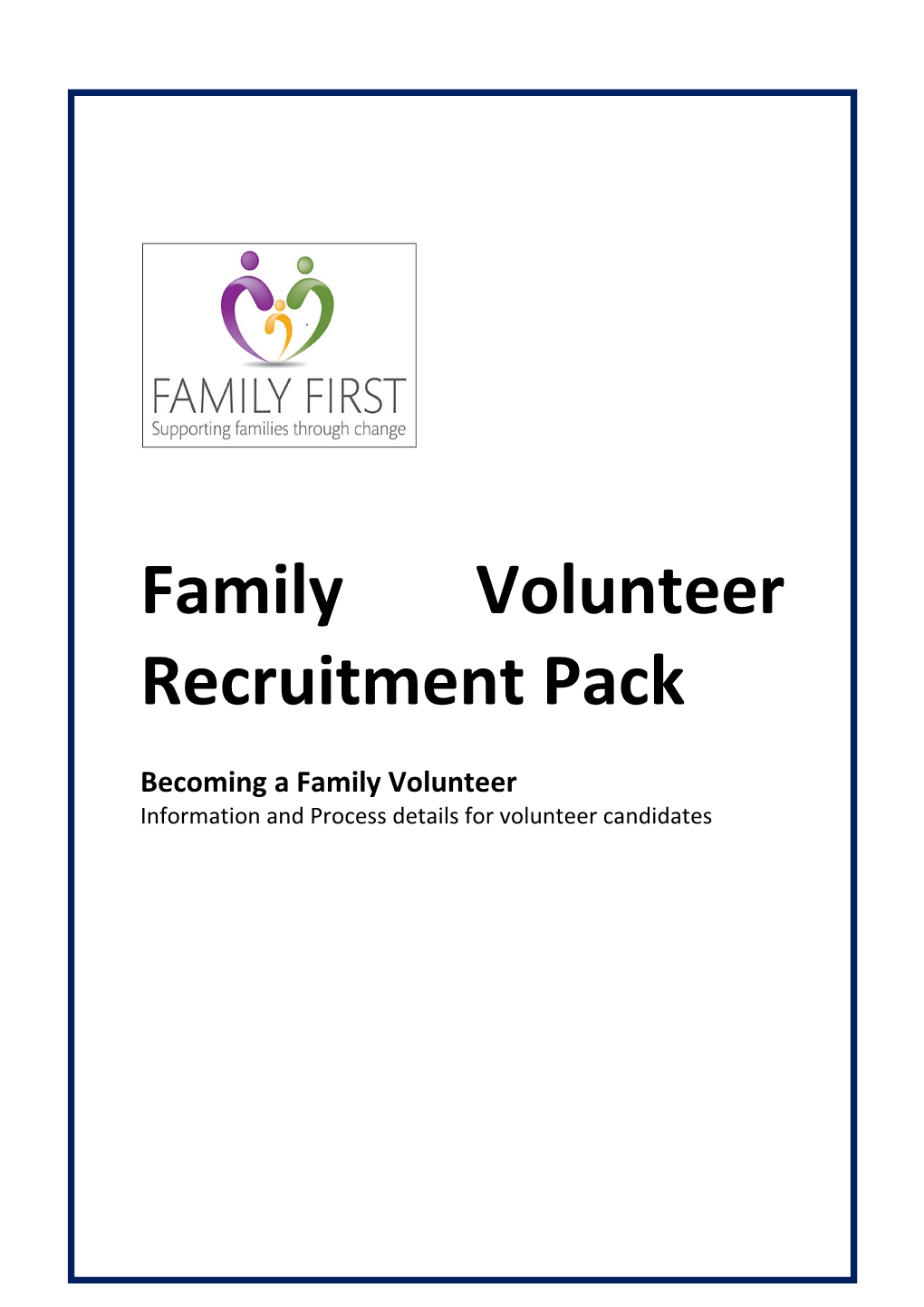 Familyvolunteer Recruitment Pack