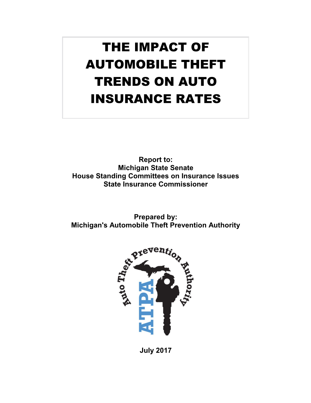 The Impact of Auto Theft Trends