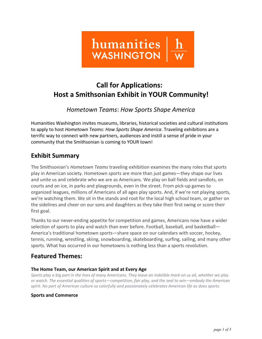 Host a Smithsonian Exhibit in YOUR Community!