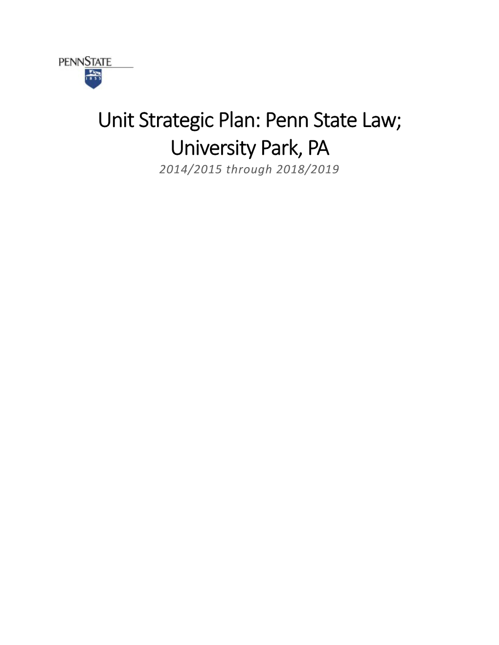 Penn State Law University Park Strategic Plan