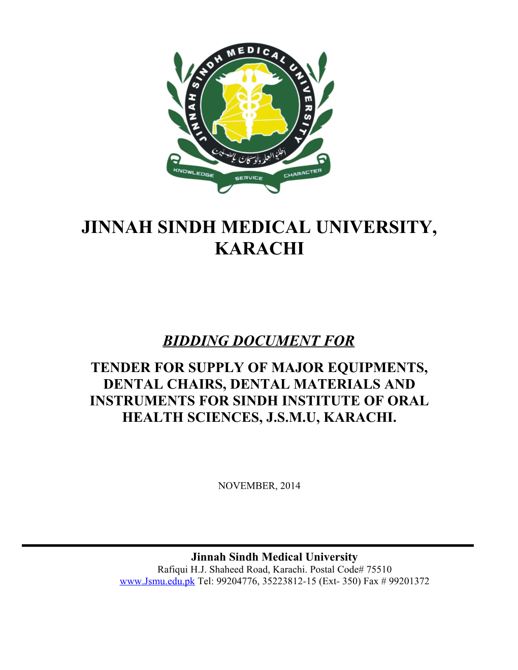 Jinnah Sindh Medical University, Karachi