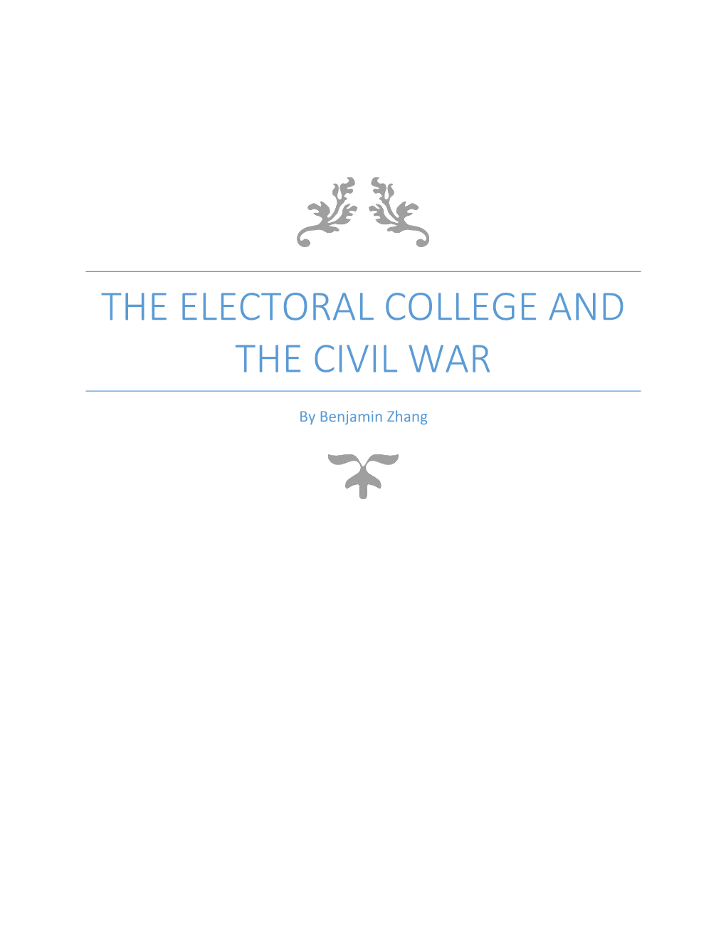 The Electoral College and the Civil War