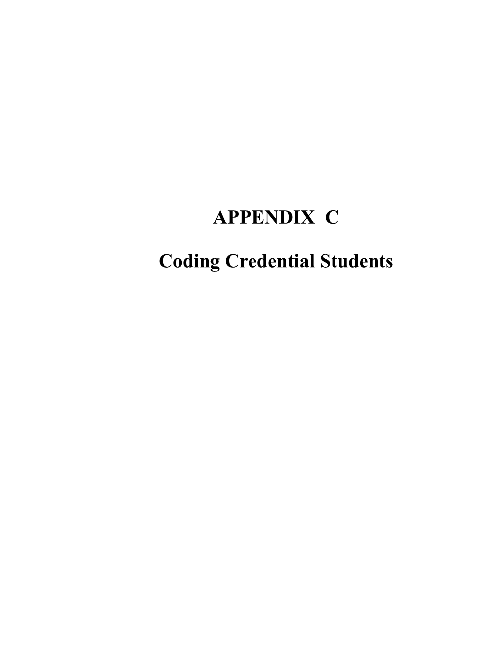 Appendix Ccoding Credential Students