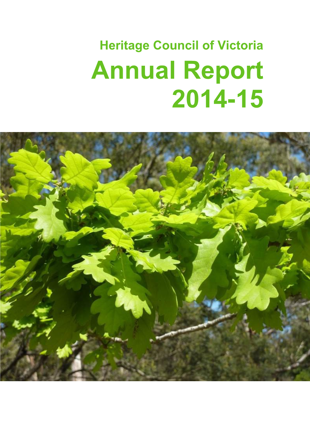 Heritage Council Annual Report 2014-15