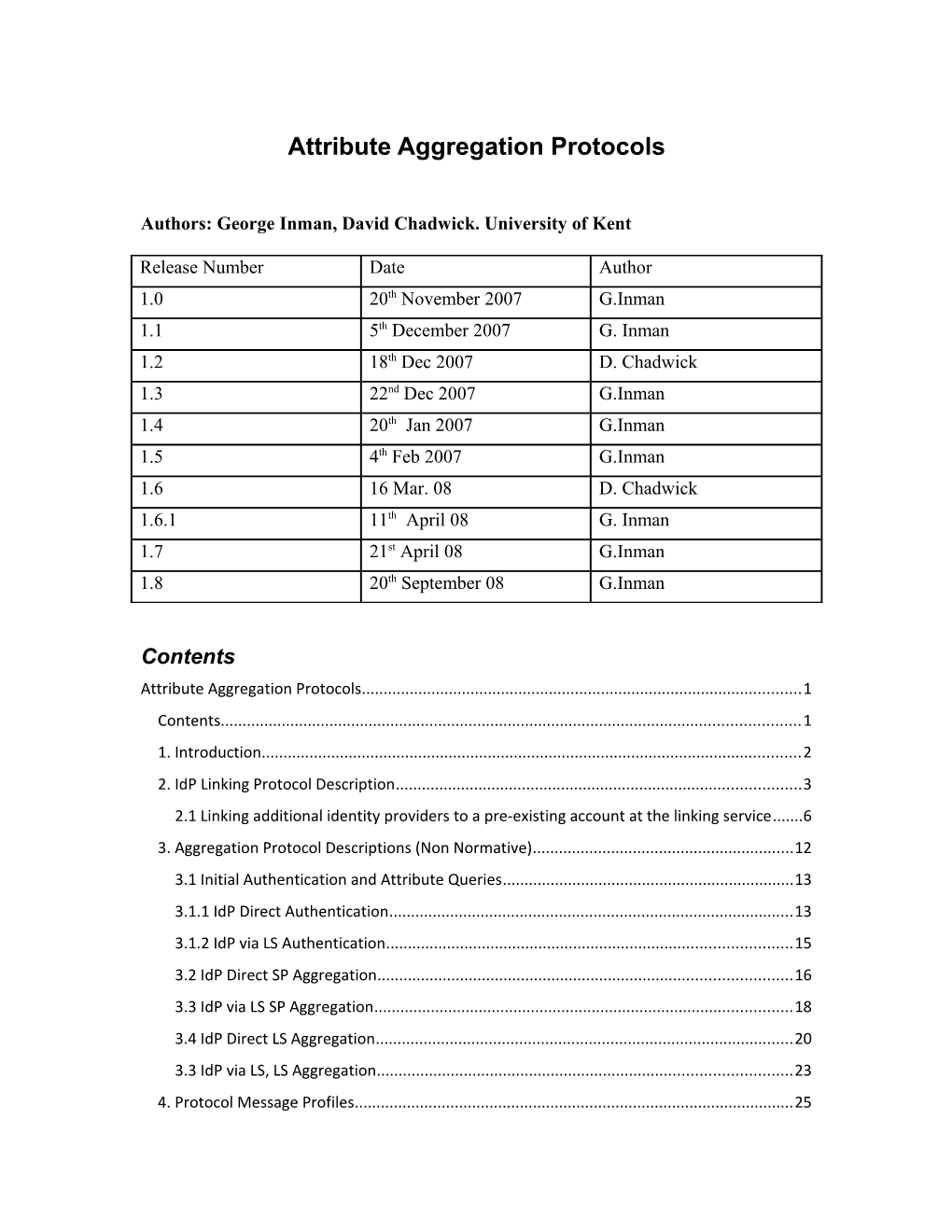 Attribute Aggregation Protocols