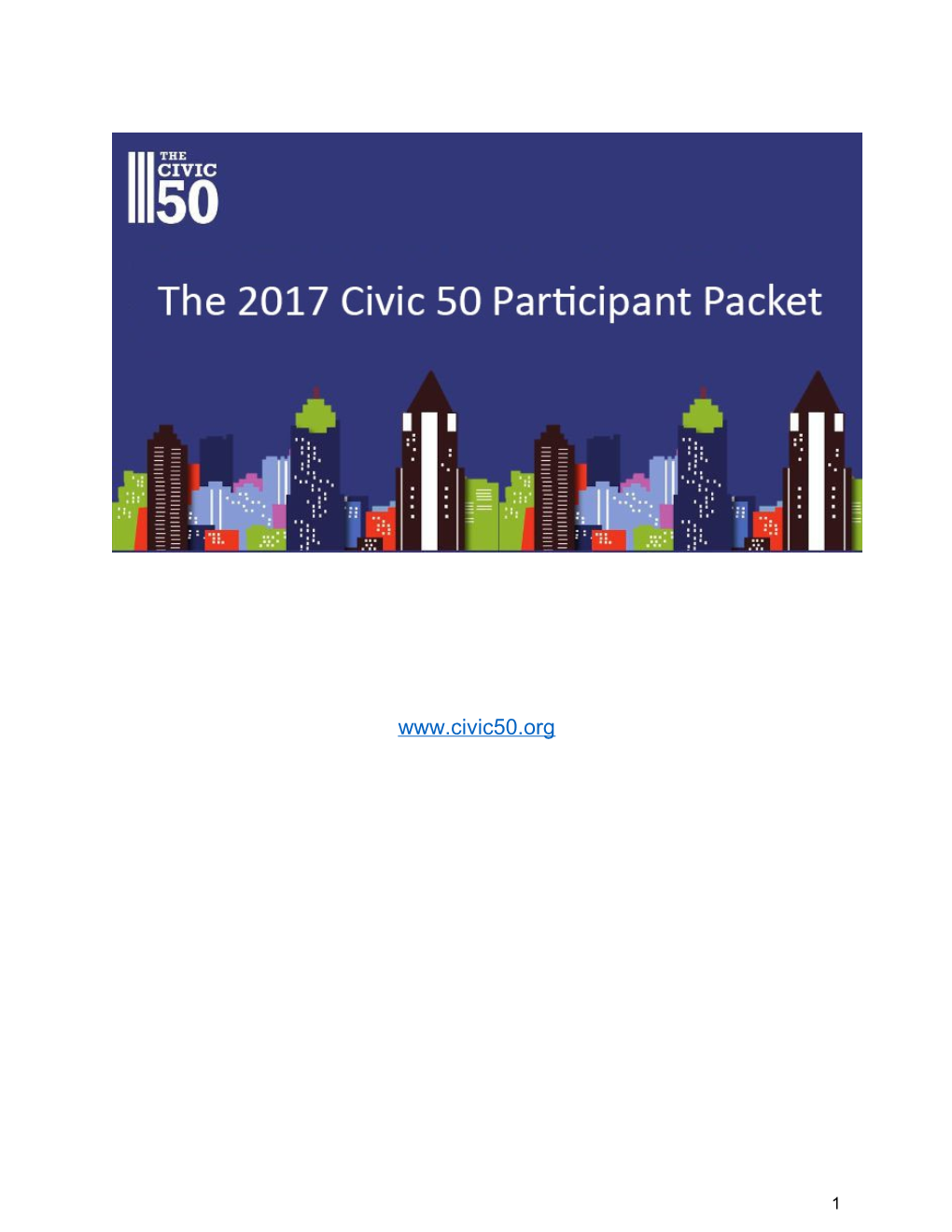 2017 Civic 50 Participant Briefing Packet