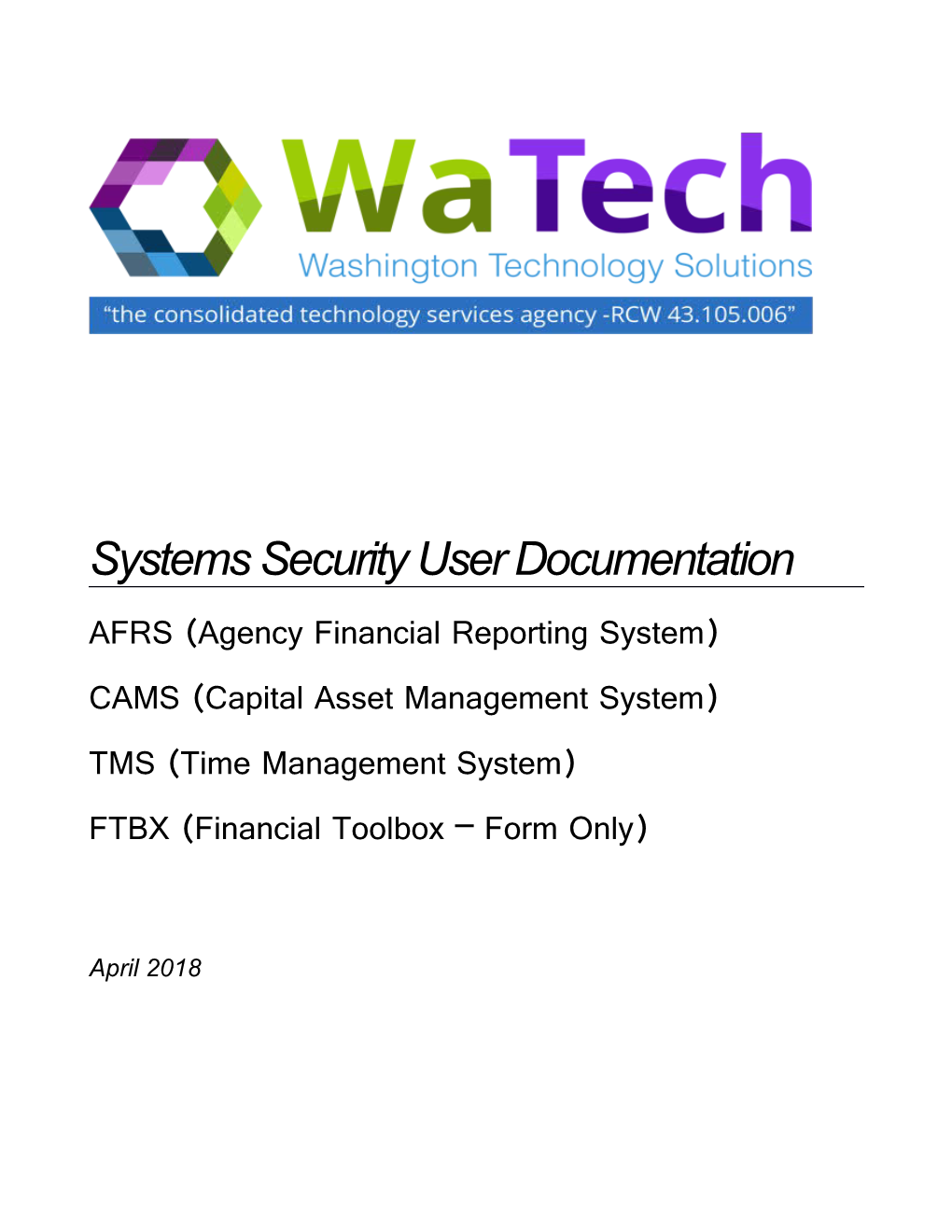 Systems Security User Documentation