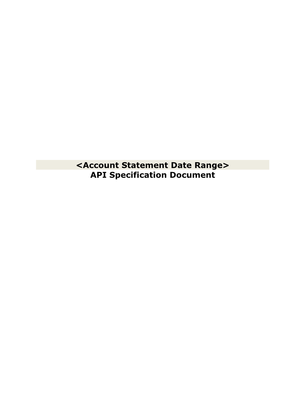 Account Statement Date Range
