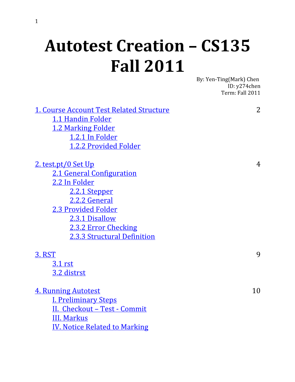 Autotest Creation CS135 Fall 2011