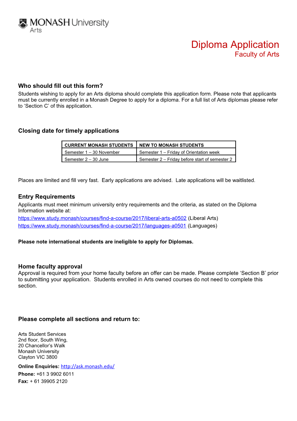 Section B Home Faculty Approval