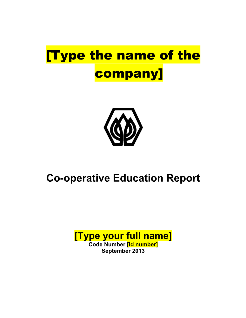 Type the Name of the Company