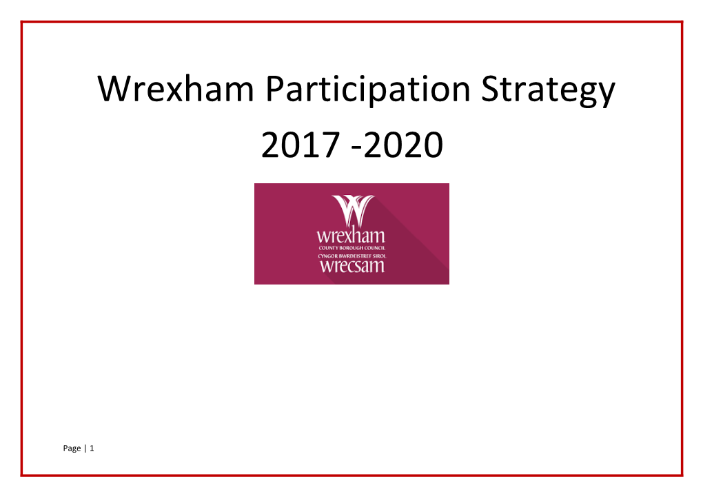 Wrexham Participation Strategy 2017 -2020