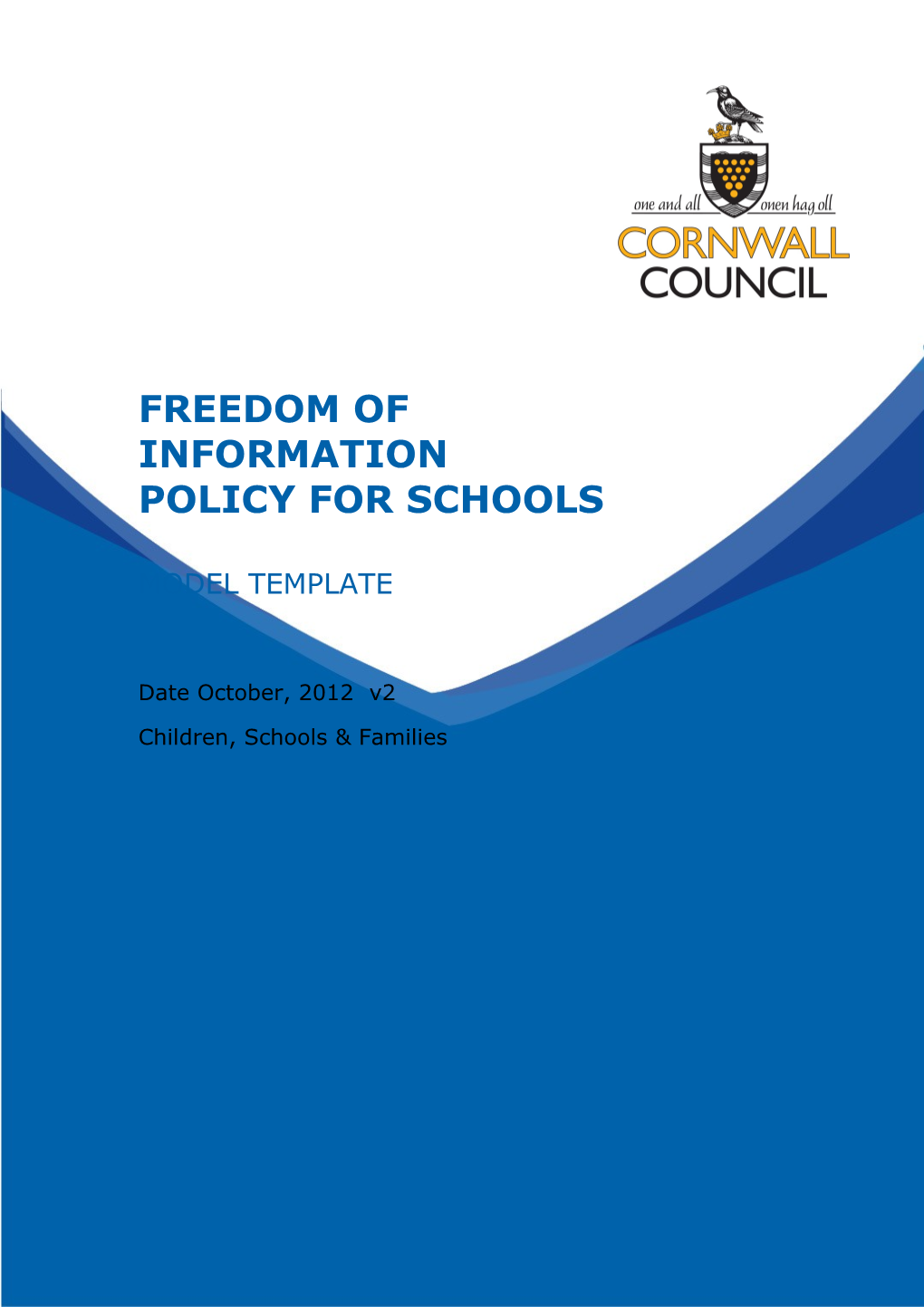 Draft Model Policy for Schools