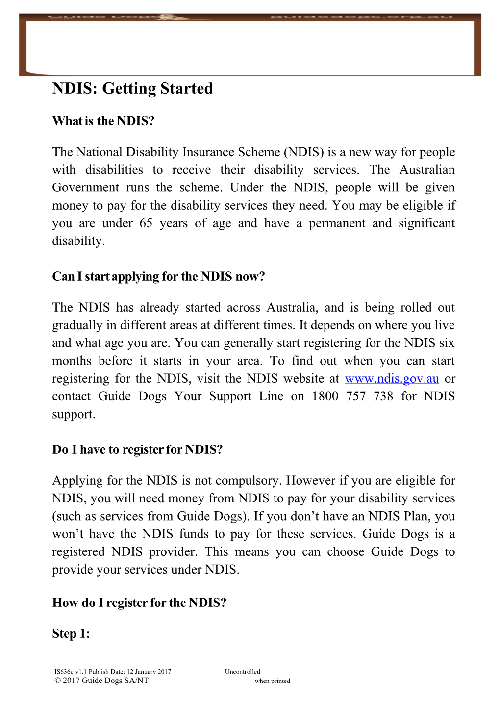 NDIS: Getting Started