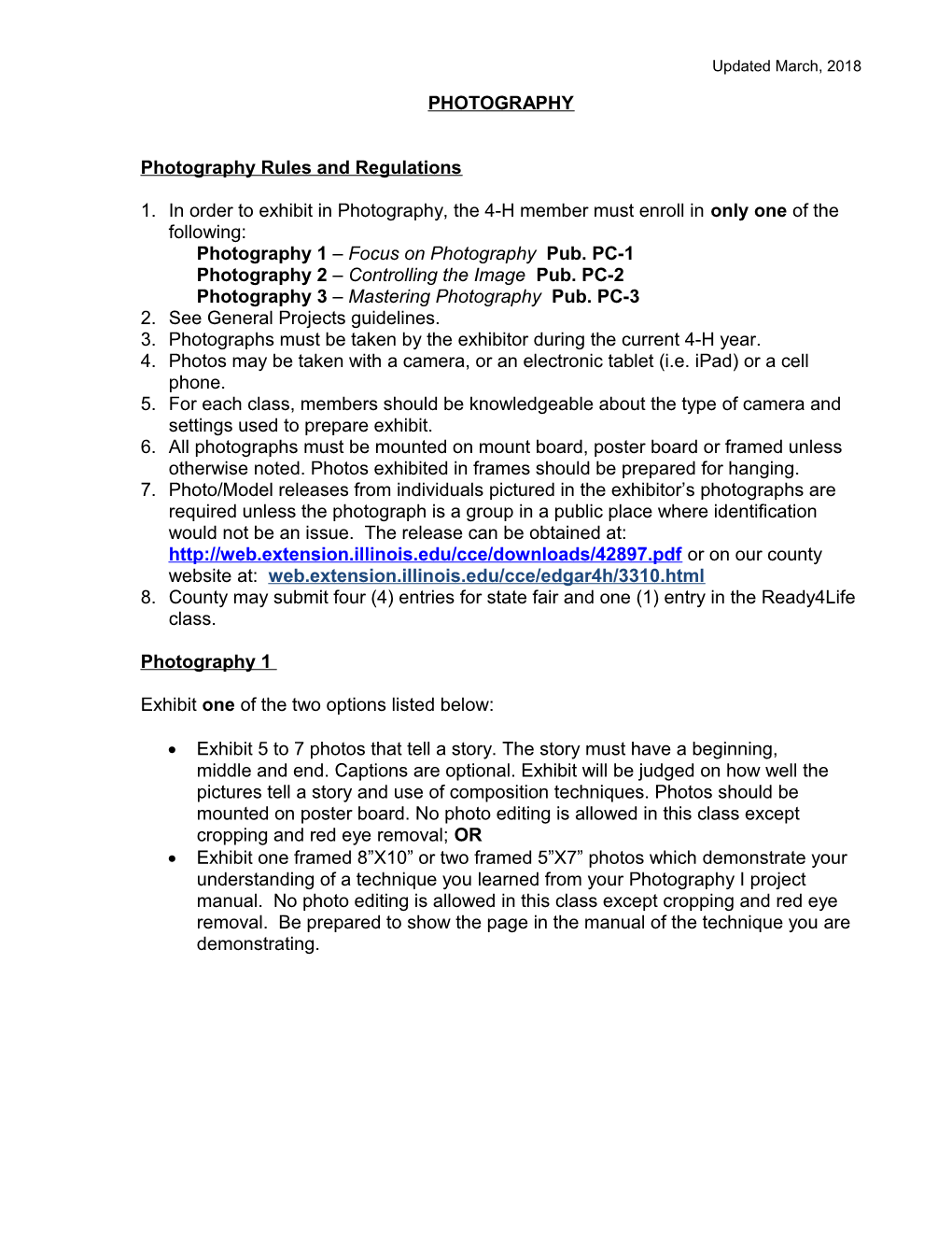 Photography Rules and Regulations