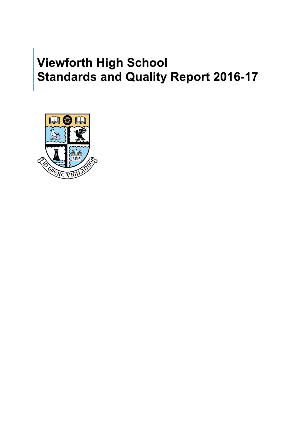 Standards and Quality Report 2016-17