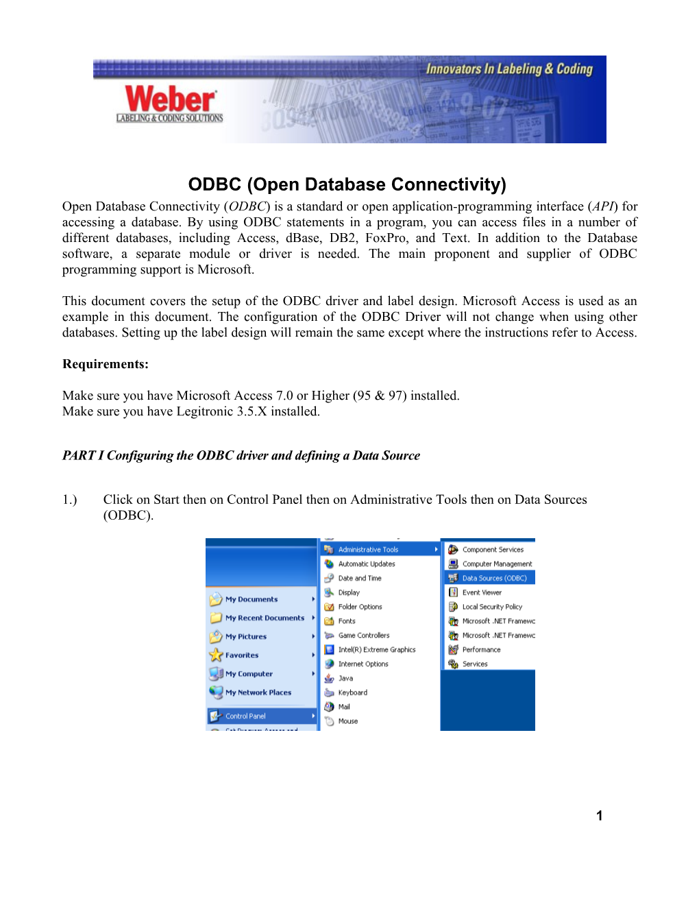 ODBC (Open Database Connectivity)