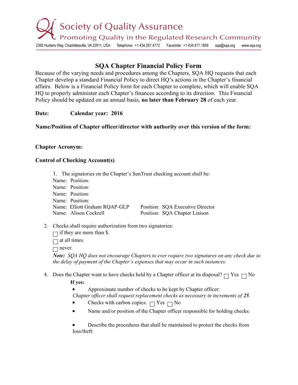 SQA Chapterfinancial Policy Form