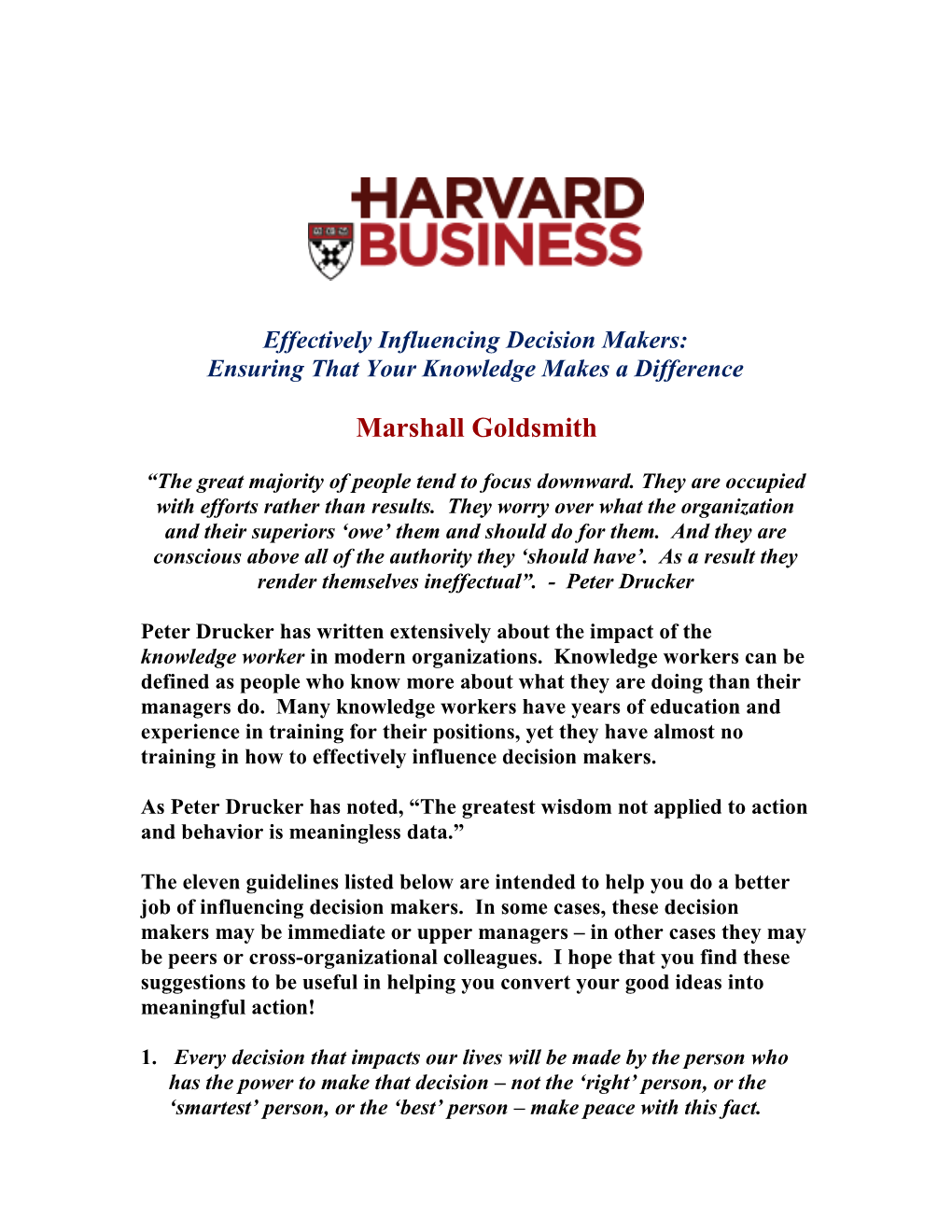 Harvard Business Online