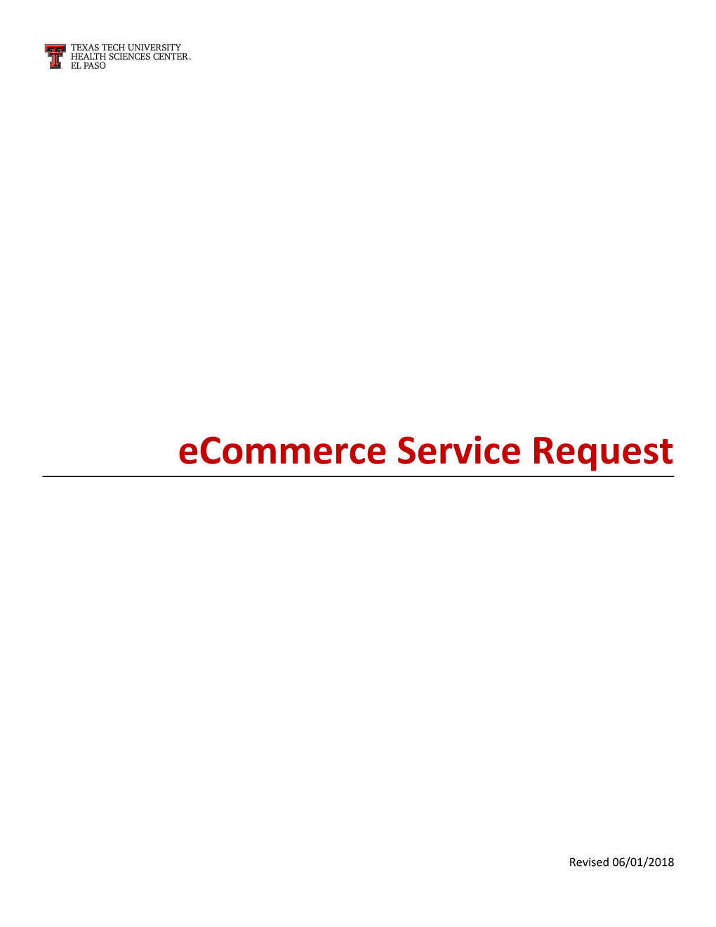 Ecommerce Service Request