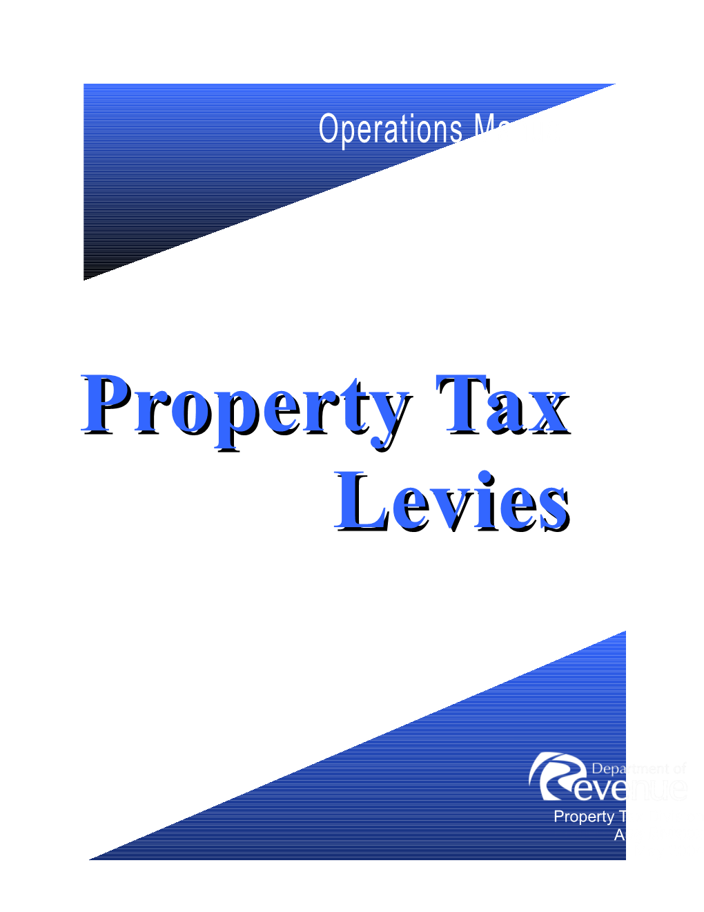 2009 Property Tax Levy Manual