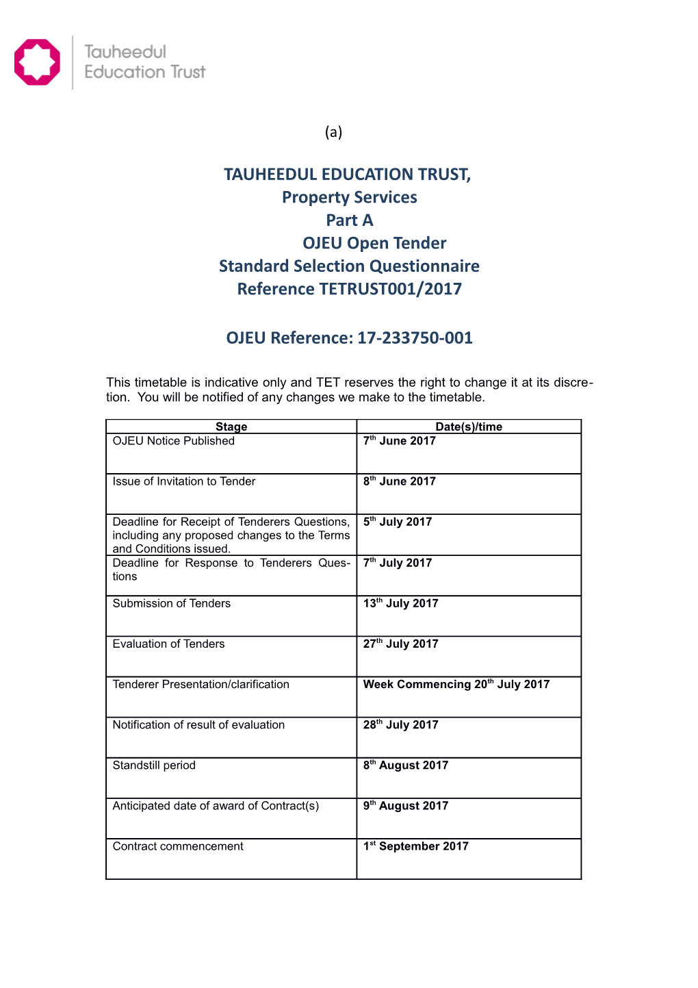 Tauheedul Education Trust