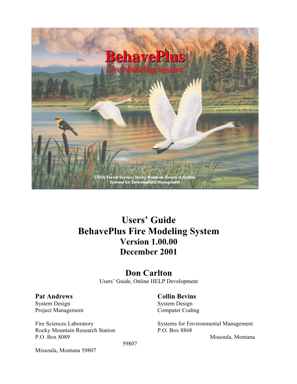 Behaveplus Fire Modeling System