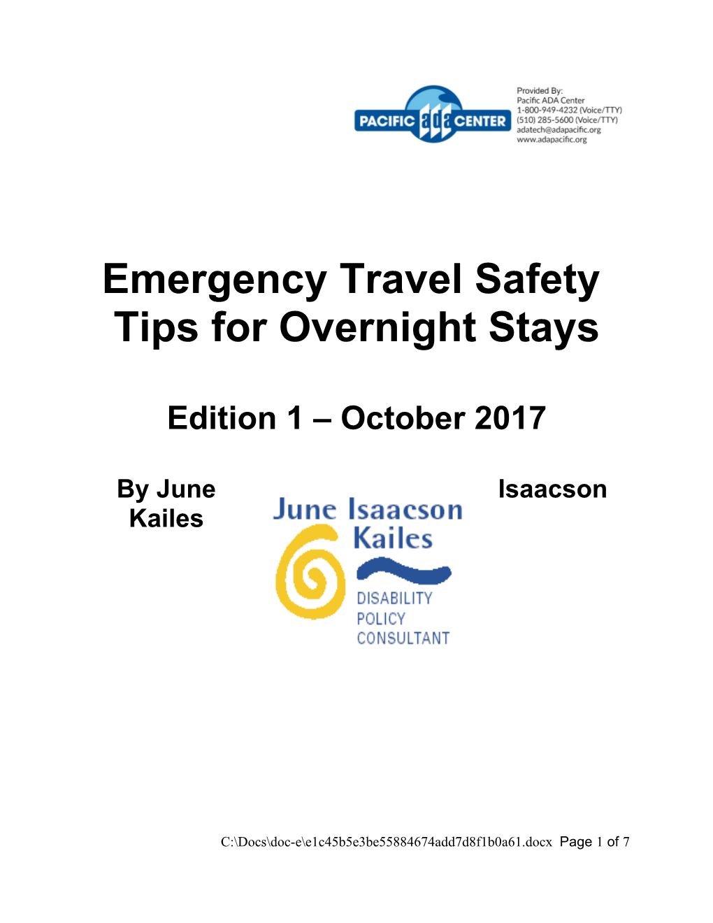 Tips for Overnight Stays