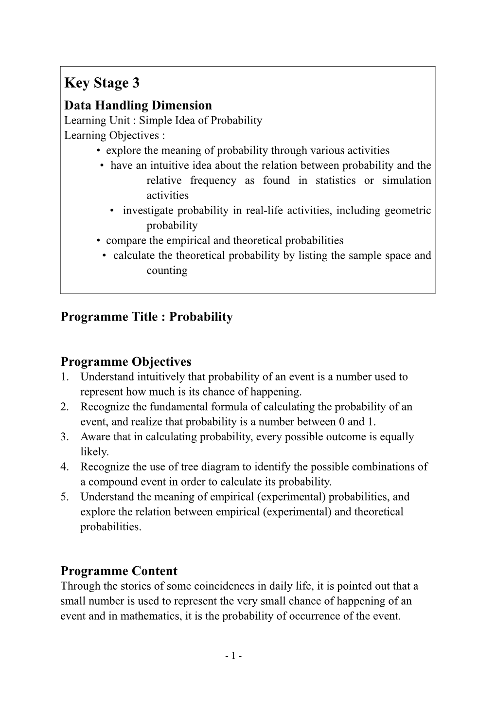 Data Handling Dimension