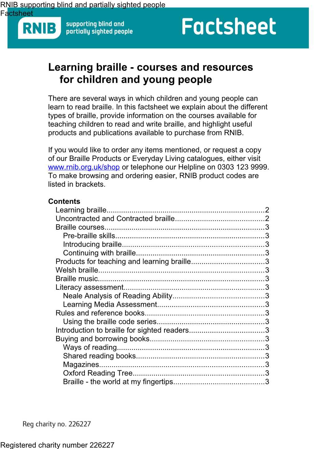 Learning Braille - Courses and Resources for Children and Young People