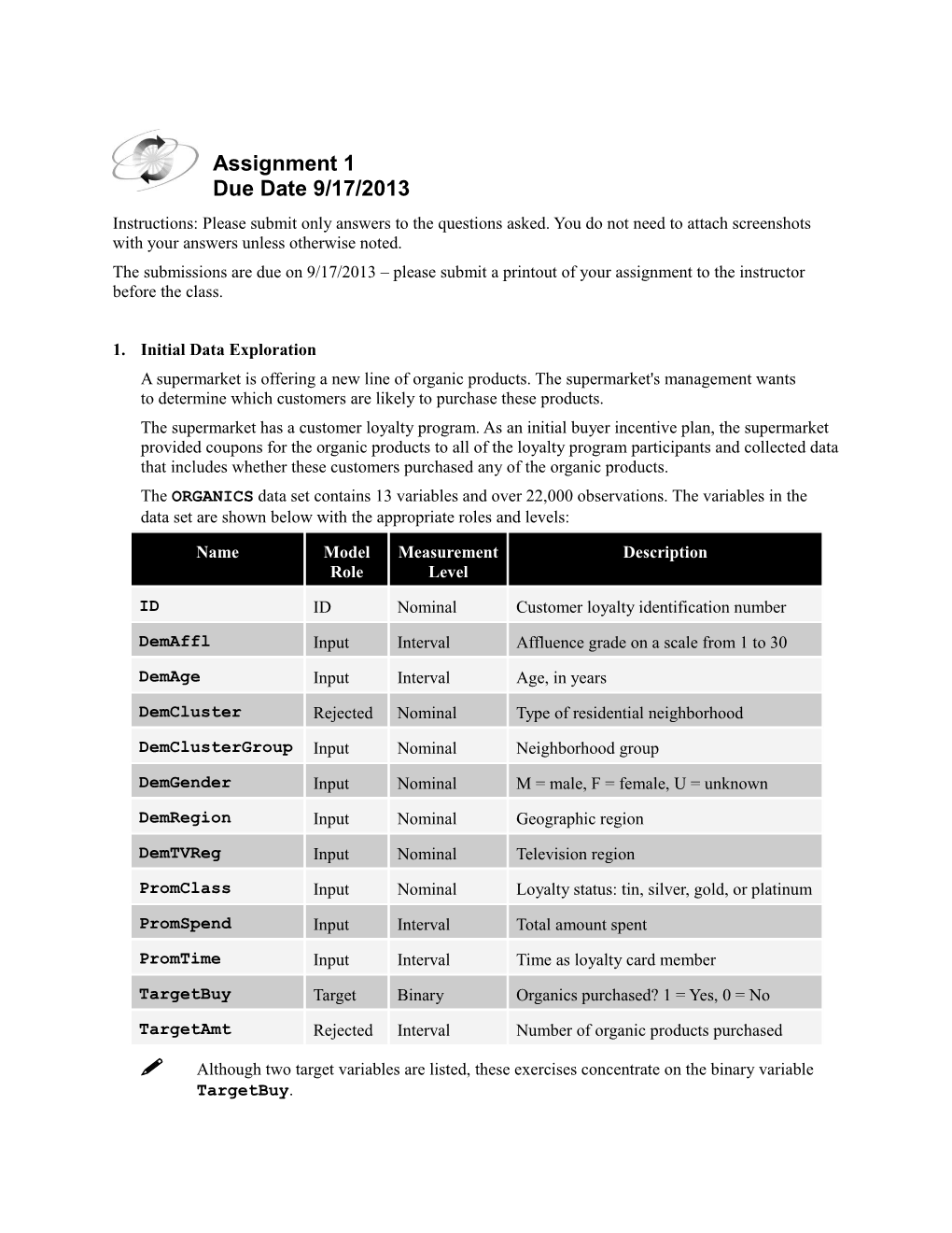 1. Initial Data Exploration