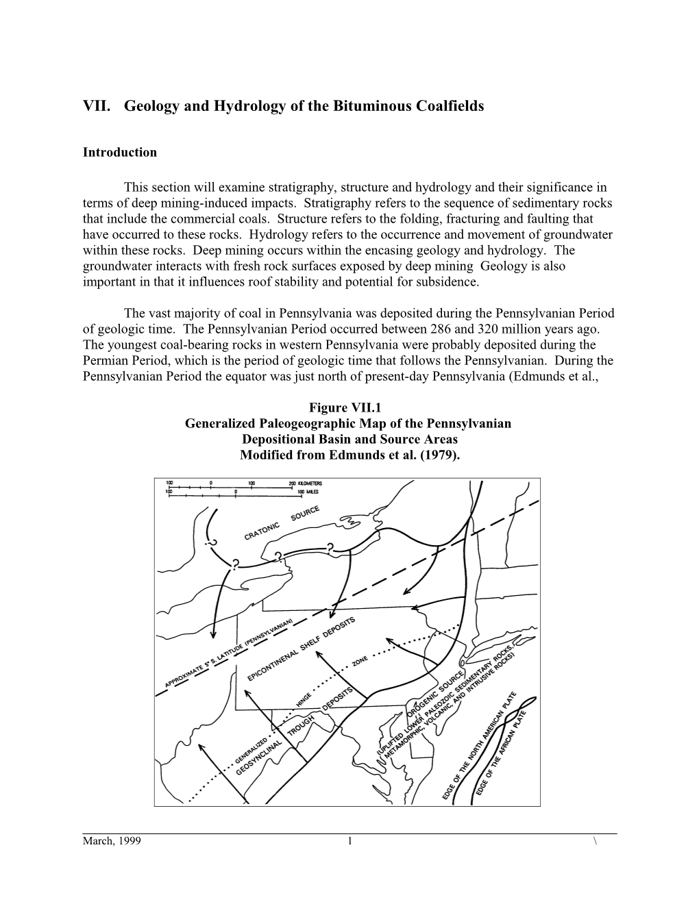 VII.Geology and Hydrology of the Bituminous Coalfields