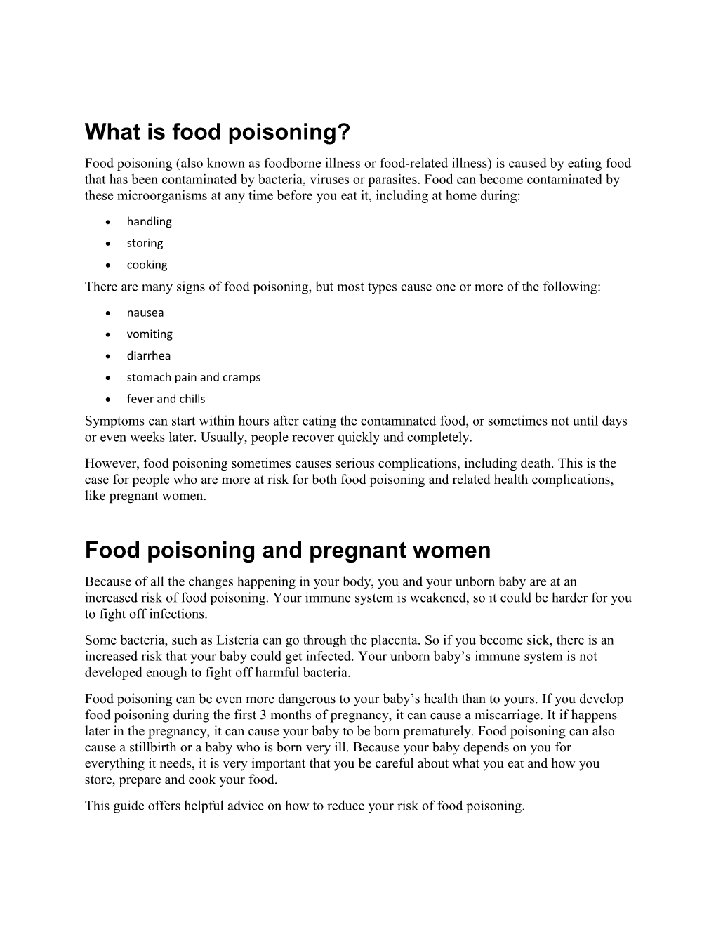 What Is Food Poisoning?