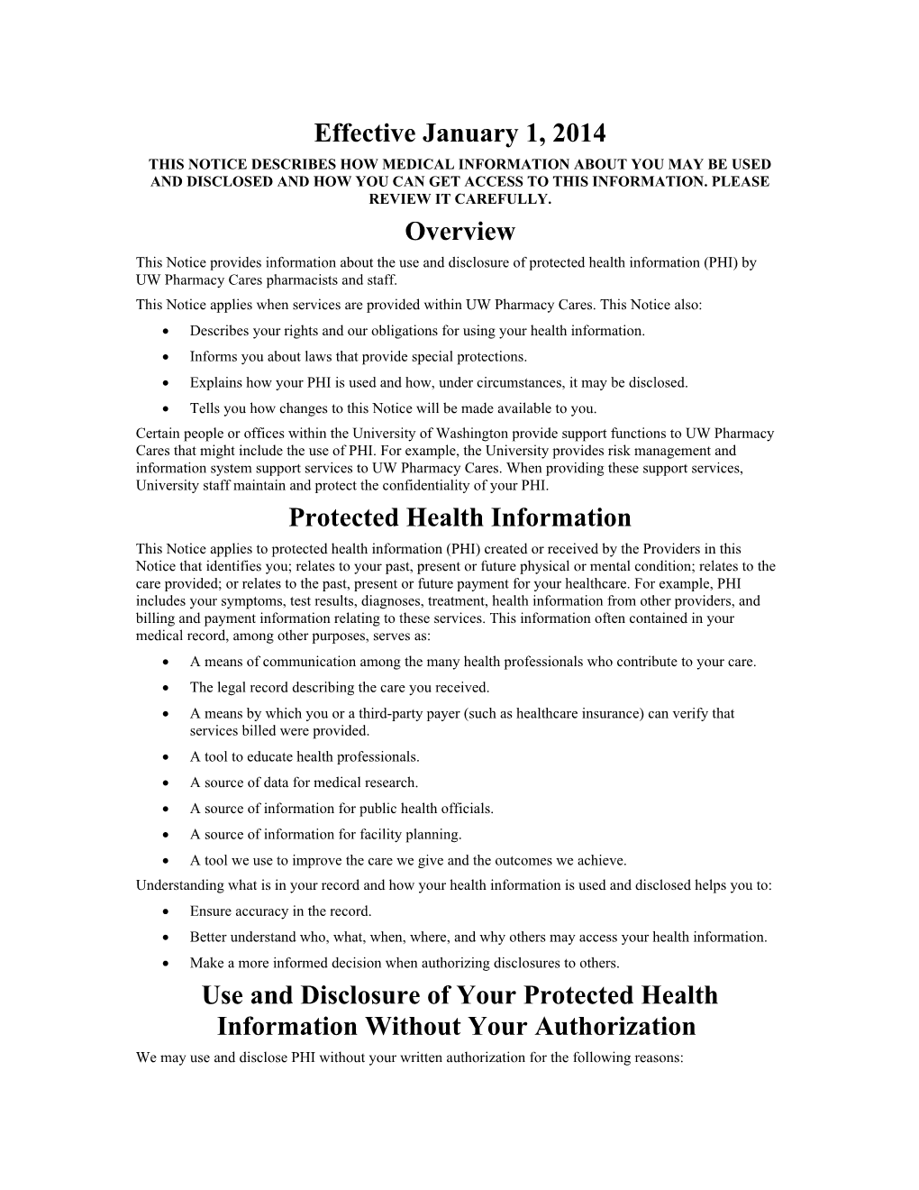 This Notice Describes How Medical Information About You May Be Used and Disclosed And