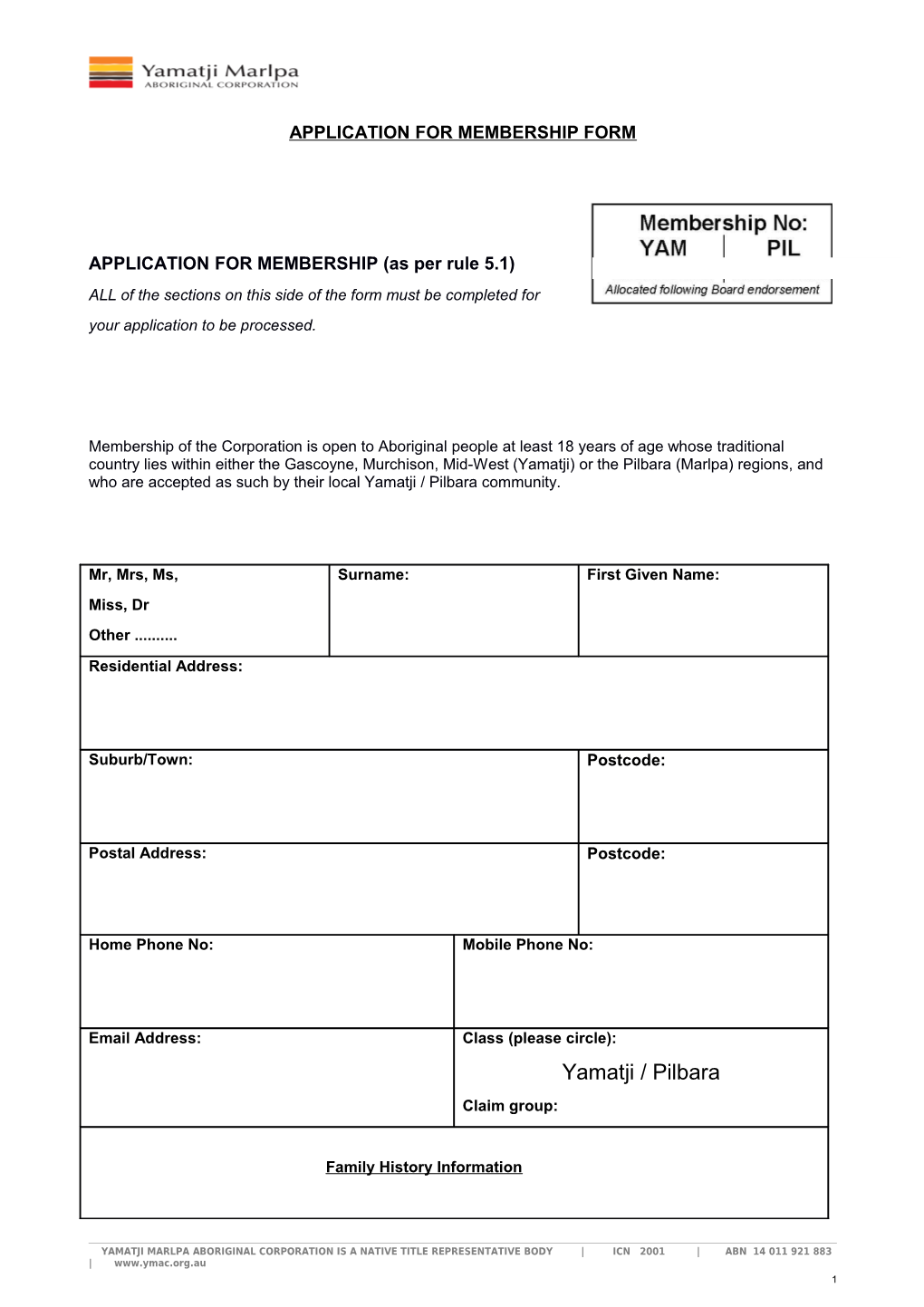 YMAC Letter with Address Multiple Pages