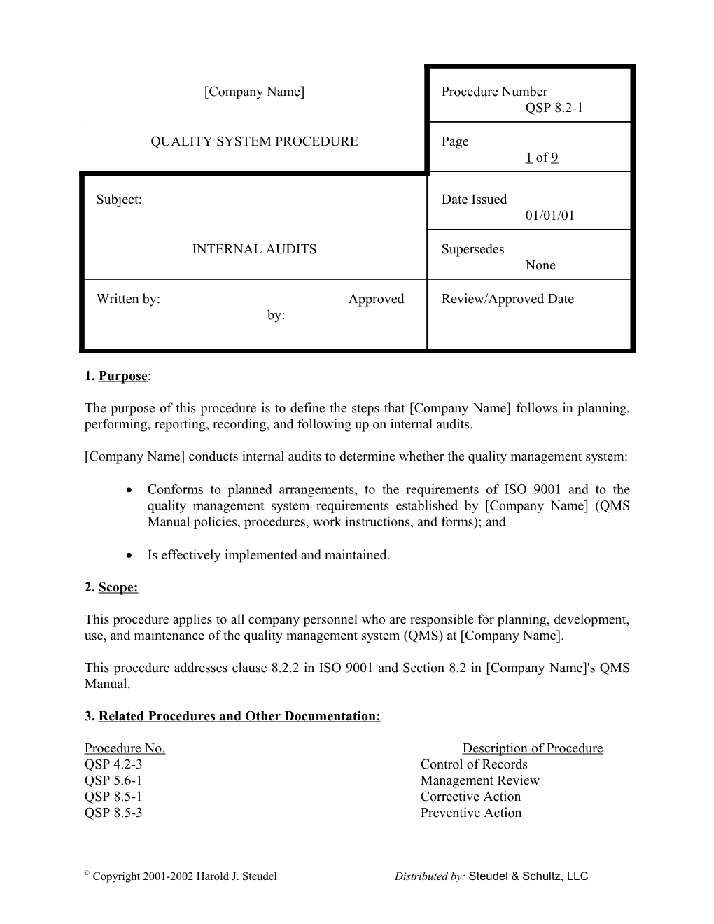 Company Name Conducts Internal Audits to Determine Whether the Quality Management System