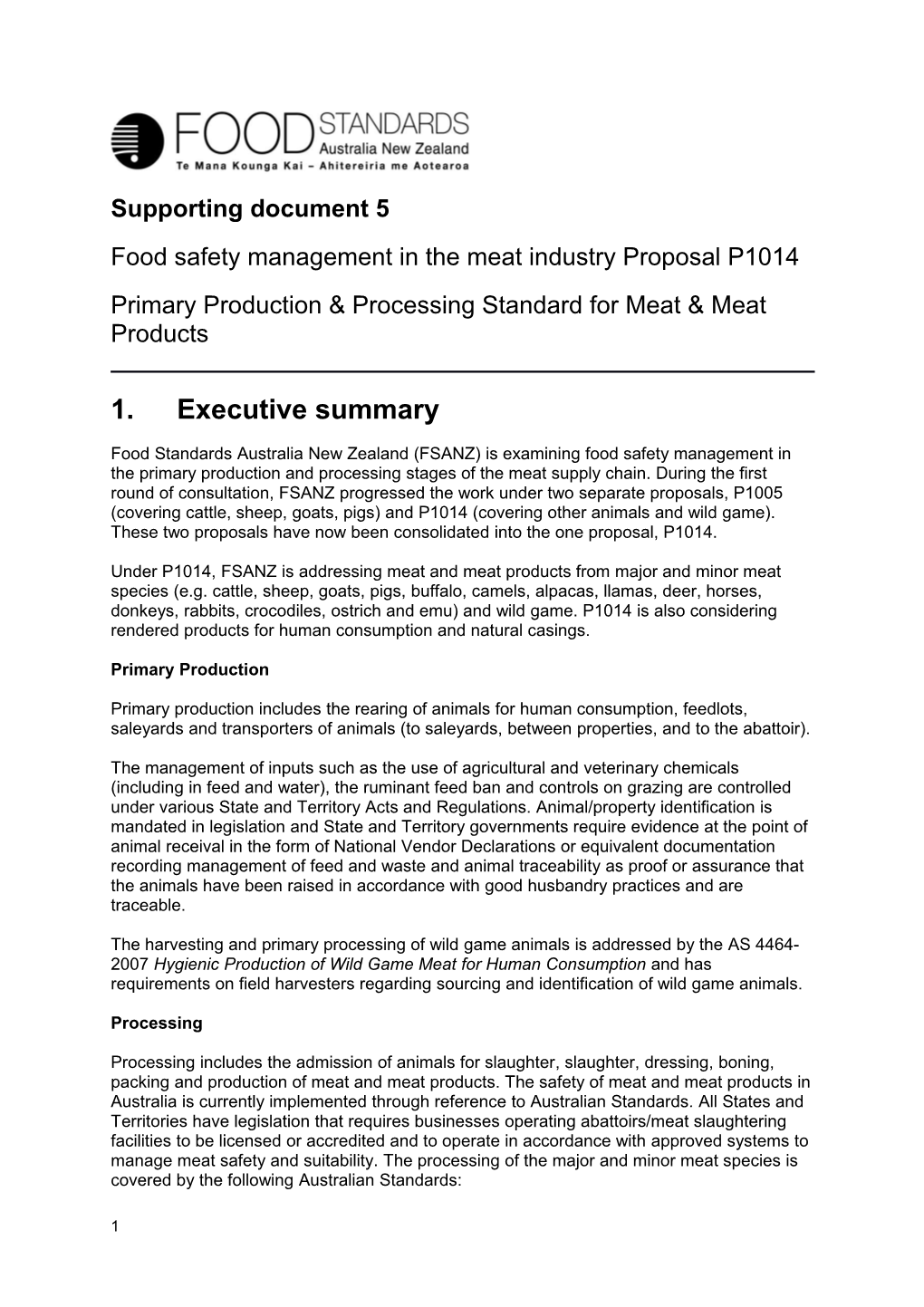 Food Safety Management in the Meat Industryproposal P1014