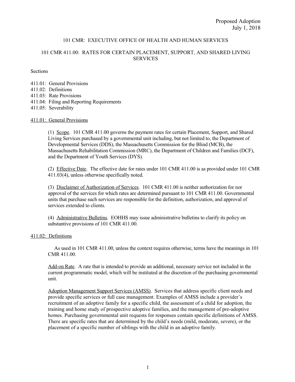 114.3 CMR: Division of Health Care Finance and Policy