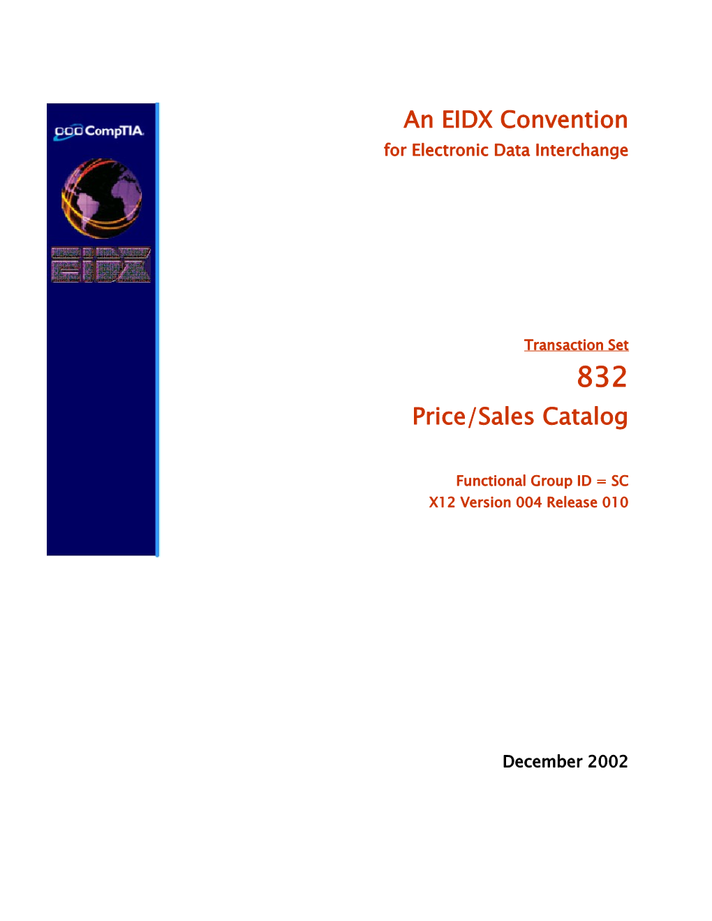 EIDX 830 Planning Schedule