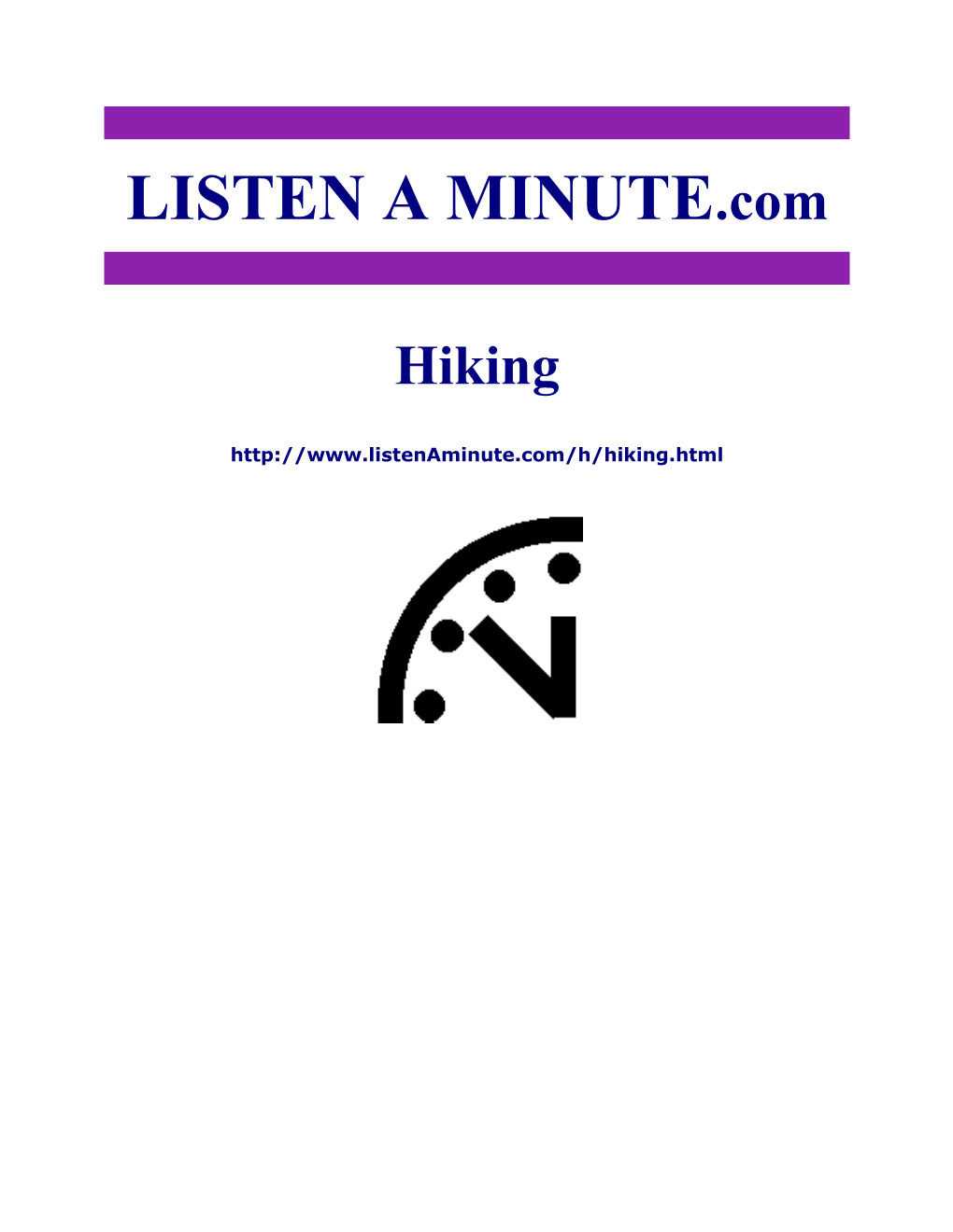Listen a Minute.Com - ESL Listening - Hiking