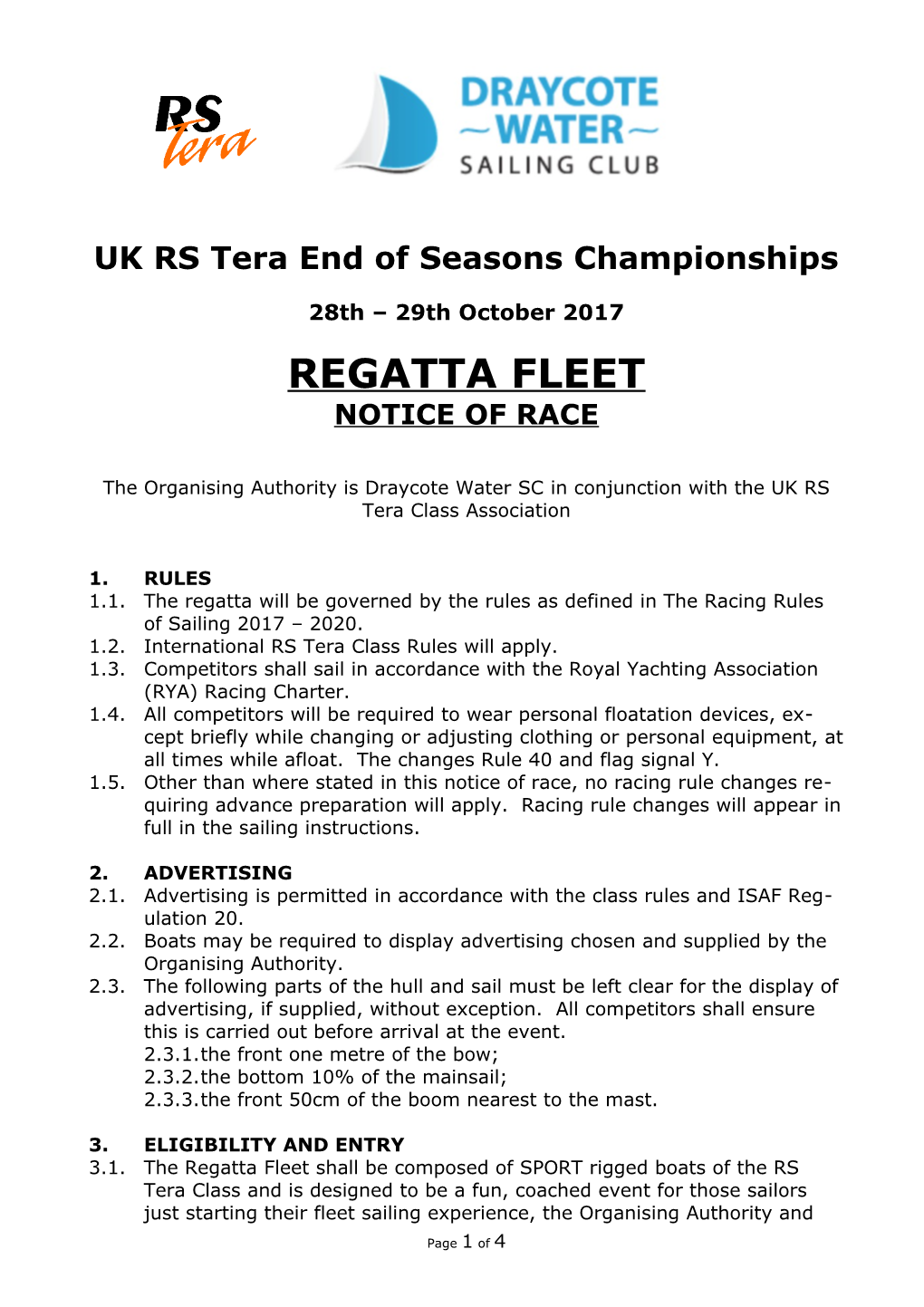 UK RS Teraend of Seasonschampionships