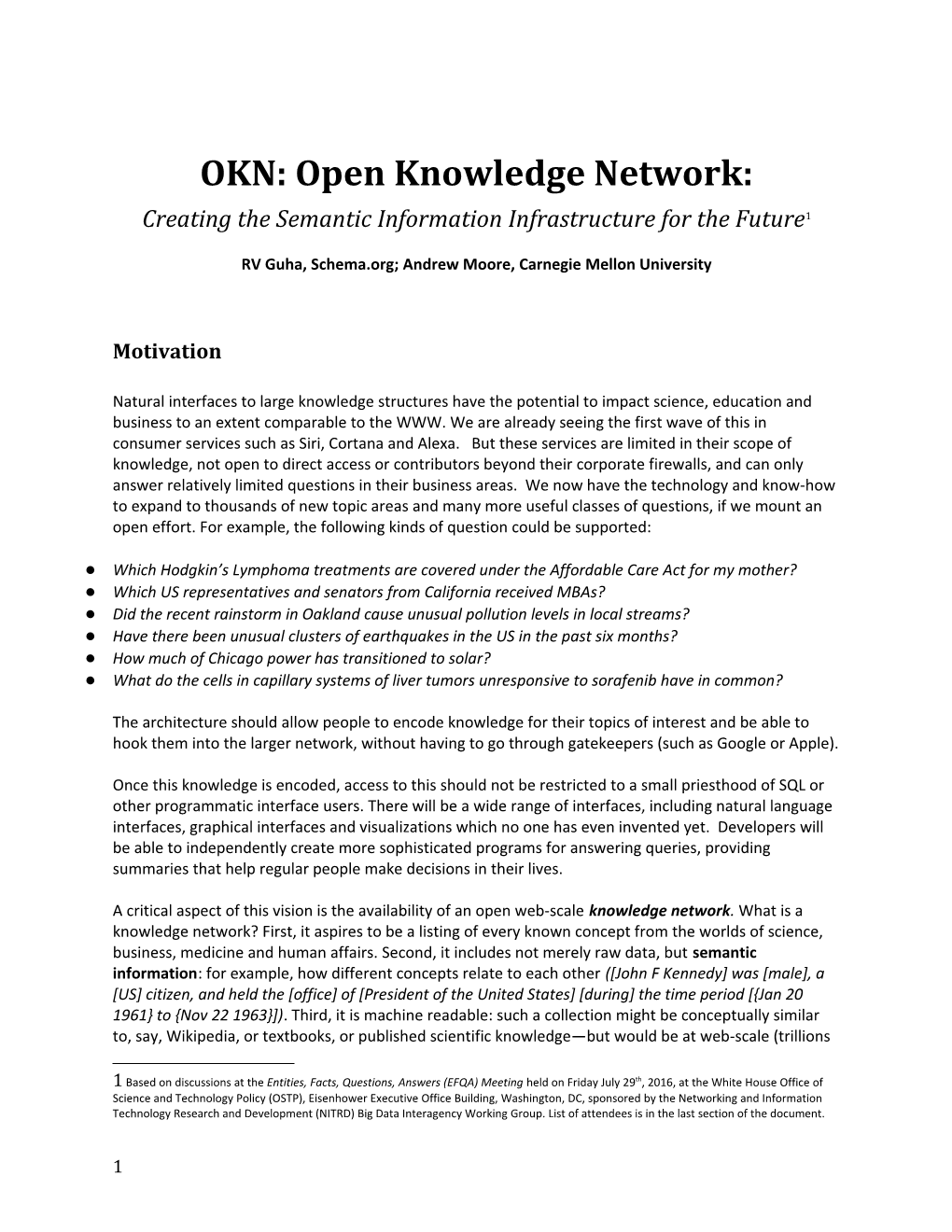 OKN: Open Knowledge Network