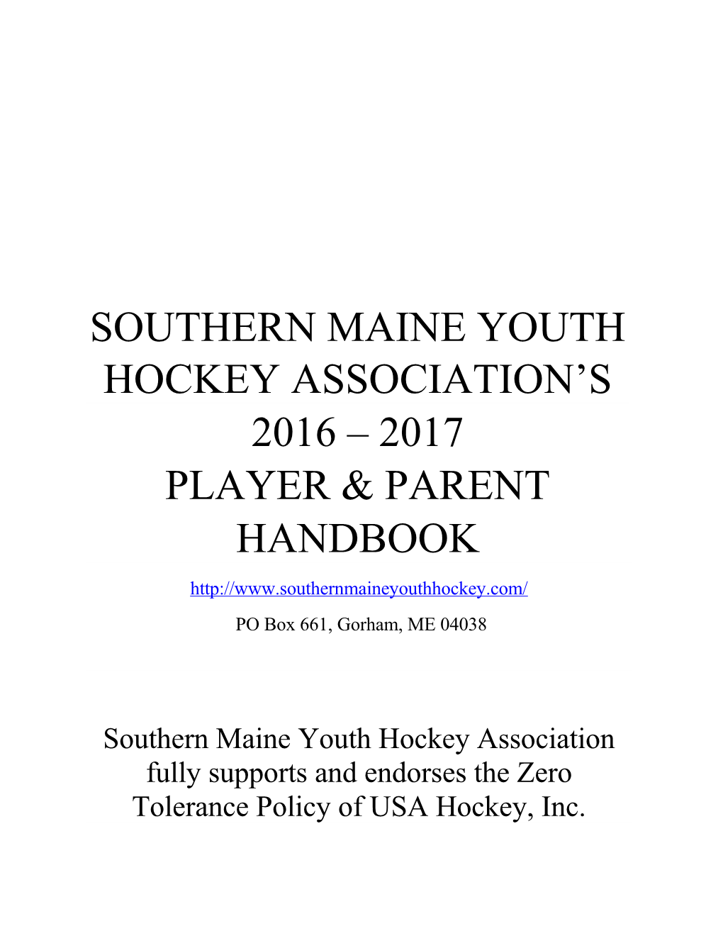 Southern Maine Youth Hockey Association S
