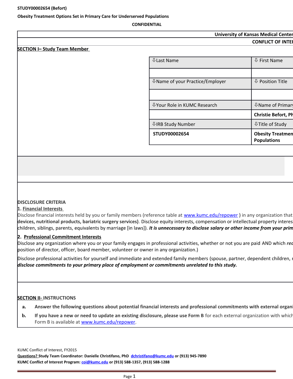 Answer the Following Questions About Potential Financial Interests and Professional Commitments